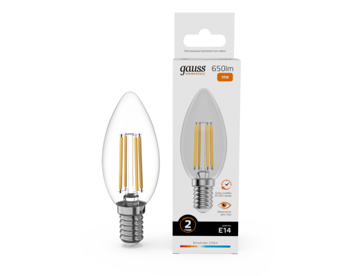 Основное фото Светодиодная лампочка Gauss Filament Elementary 32110: Купить в Интернет магазин освещения GCSVET.RU