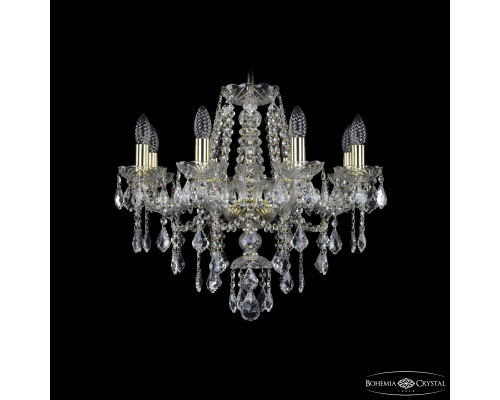 Основное фото Люстра подвесная Bohemia Ivele Crystal 1415/8/200 G Leafs: Купить в Интернет магазин освещения GCSVET.RU