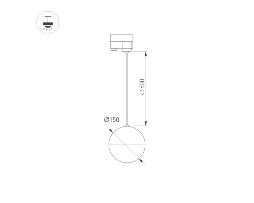 Дополнительное фото Светильник трековый Arlight LGD-Emisfero-Track-Hang-4TR-R150-11W Day4000 035937: Купить в Интернет магазин освещения GCSVET.RU