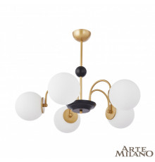 Люстра потолочная Arte Milano Napoli 312066/D700/5 BS/BK