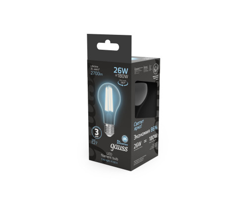 Дополнительное фото Светодиодная лампочка Gauss Filament 102902226: Купить в Интернет магазин освещения GCSVET.RU