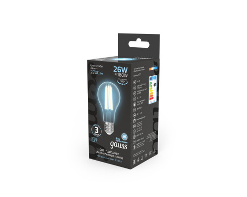 Дополнительное фото Светодиодная лампочка Gauss Filament 102902226: Купить в Интернет магазин освещения GCSVET.RU