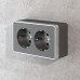Дополнительное фото Розетка двойная с заземлением Werkel Gallant графит рифленый W5072104 4690389164675: Купить в Интернет магазин освещения GCSVET.RU