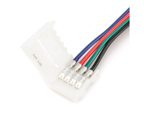 Основное фото Комплект коннекторов Apeyron (2 клипсы с проводами) для RGB-светодиодной ленты 12В IP20подложка 10мм 09-12: Купить в Интернет магазин освещения GCSVET.RU