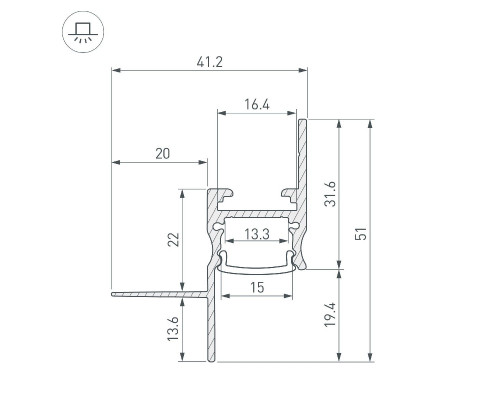 Дополнительное фото Алюминиевый профиль Arlight СEIL-S14-SHADOW-T-3000 BLACK 045555: Купить в Интернет магазин освещения GCSVET.RU