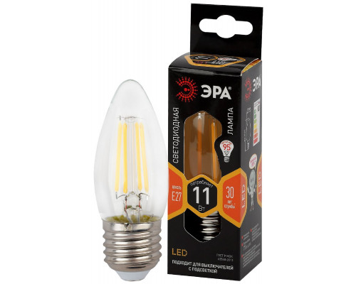 Основное фото Светодиодная лампочка Эра F-LED B35-11w-827-E27 Б0046986: Купить в Интернет магазин освещения GCSVET.RU