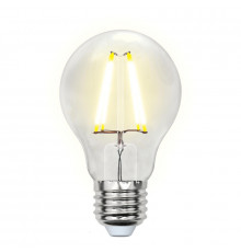 Филаментная лампа светодиодная (UL-00002212) Uniel E27 8W 4000K прозрачная LED-A60-8W/NW/E27/CL GLA01TR