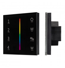 Панель Arlight Smart-P22-RGBW-G-IN Black (12-24V, 4x3A, Sens, 2.4G) 033766