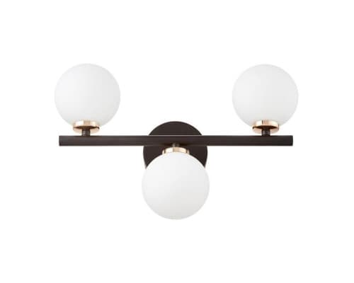 Основное фото Светильник настенный Lumina Deco Marsiada LDW 6033-3 BK+F.GD: Купить в Интернет магазин освещения GCSVET.RU