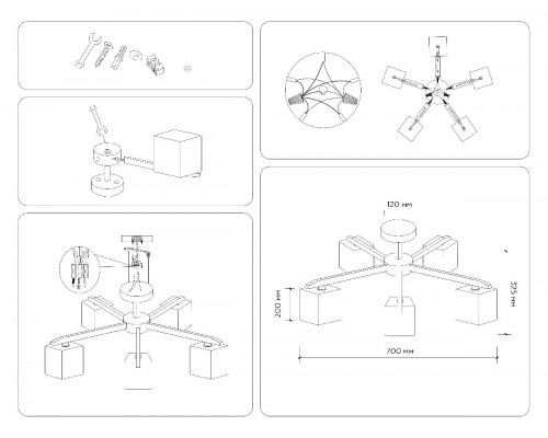 Дополнительное фото Люстра потолочная Ambrella Light Loft TR83118: Купить в Интернет магазин освещения GCSVET.RU