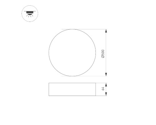 Дополнительное фото Светильник потолочный Arlight IM-RONDO-EMERGENCY-3H-R500-54W Warm3000 (WH, 120 deg, 230V) 041071: Купить в Интернет магазин освещения GCSVET.RU