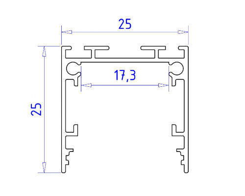Дополнительное фото Алюминиевый профиль Ambrella Light Profile System GP2500WH: Купить в Интернет магазин освещения GCSVET.RU