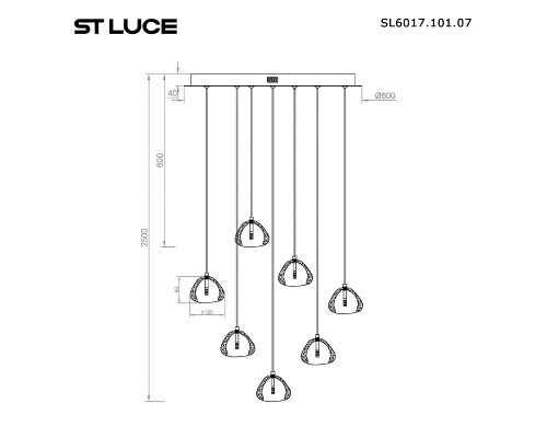 Дополнительное фото Люстра подвесная ST Luce Waterfall SL6017.101.07: Купить в Интернет магазин освещения GCSVET.RU