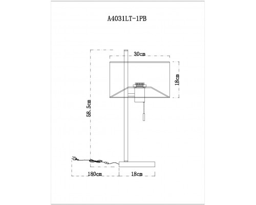 Дополнительное фото Лампа настольная Arte Lamp Proxima A4031LT-1PB: Купить в Интернет магазин освещения GCSVET.RU