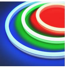 Светодиодная герметичная лента Arlight MOONLIGHT-SIDE-B84-12x24mm 24V RGB (12 W/m, IP68, 5m, wire x2) 042751