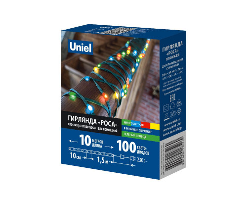 Дополнительное фото Гирлянда Uniel ULD-S1000-100/DGA MULTI IP20 DEW BAND UL-00011302: Купить в Интернет магазин освещения GCSVET.RU