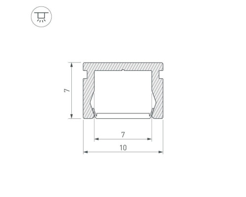 Дополнительное фото Профиль Arlight PIK-1007-2000 ANOD 023856: Купить в Интернет магазин освещения GCSVET.RU