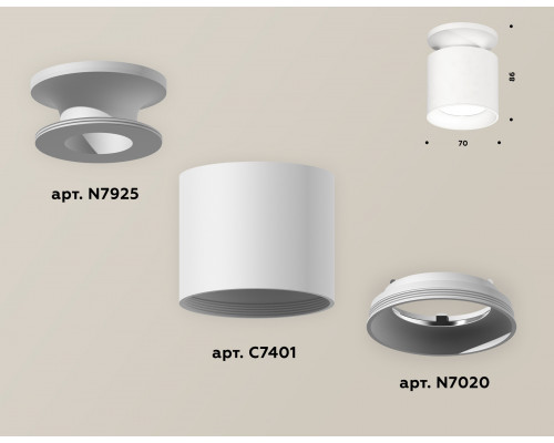 Дополнительное фото Светильник накладной Ambrella Light Techno XS7401060 (N7925, C7401, N7020): Купить в Интернет магазин освещения GCSVET.RU