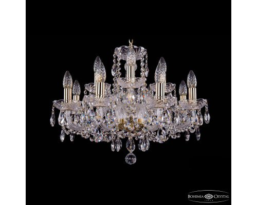 Основное фото Люстра подвесная Bohemia Ivele Crystal 1402/8+4/195 G: Купить в Интернет магазин освещения GCSVET.RU