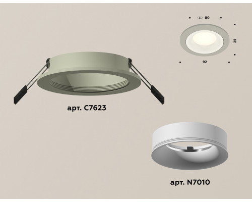 Дополнительное фото Светильник встраиваемый Ambrella Light Techno XC7623001 (C7623, N7010): Купить в Интернет магазин освещения GCSVET.RU