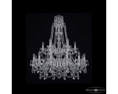 Основное фото Люстра подвесная Bohemia Ivele Crystal 1411/12+6/300/XL-99/2d Ni: Купить в Интернет магазин освещения GCSVET.RU