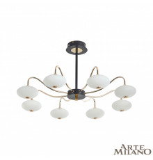 Люстра потолочная Arte Milano 273908/8 BK/GD