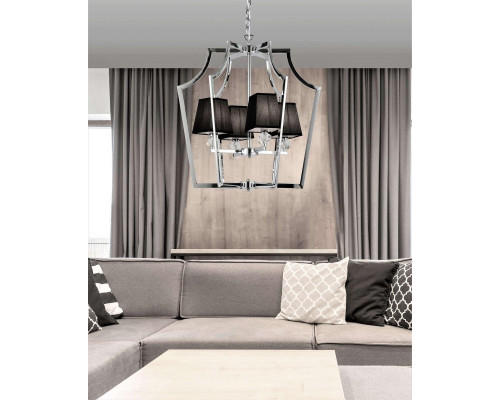 Дополнительное фото Подвесная люстра Lumina Deco Montero LDP 1249-4 CHR+BK: Купить в Интернет магазин освещения GCSVET.RU