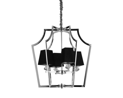 Основное фото Подвесная люстра Lumina Deco Montero LDP 1249-4 CHR+BK: Купить в Интернет магазин освещения GCSVET.RU