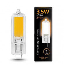Светодиодная лампа Gauss G4 3.5W 3000K прозрачная 107807103