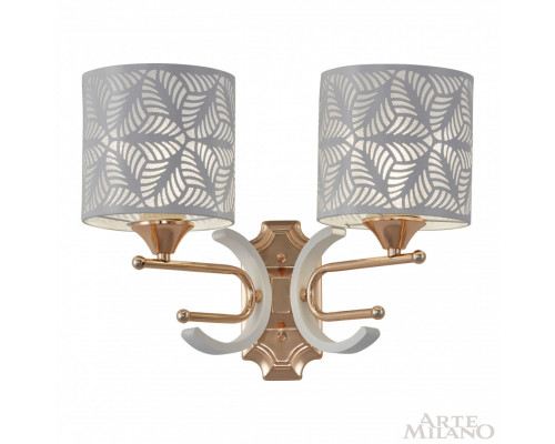 Дополнительное фото Настенный светильник Arte Milano Florentia-2097 302097/2W Wh/Gd: Купить в Интернет магазин освещения GCSVET.RU