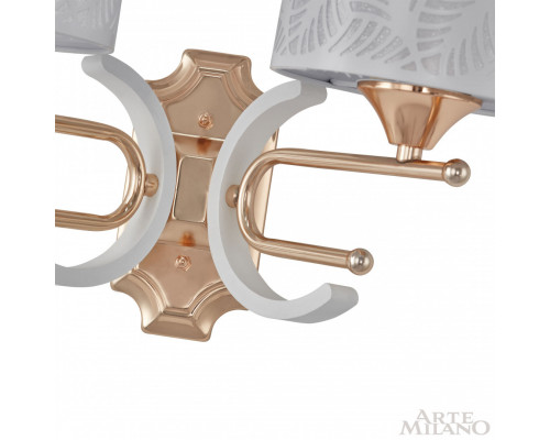 Дополнительное фото Настенный светильник Arte Milano Florentia-2097 302097/2W Wh/Gd: Купить в Интернет магазин освещения GCSVET.RU