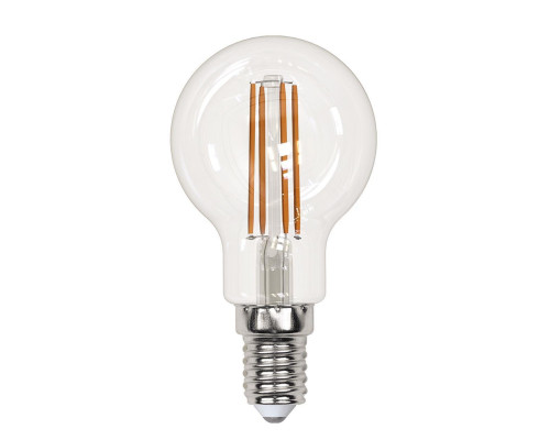 Основное фото Филаментная лампа светодиодная (UL-00005906) Uniel E14 13W 4000K прозрачная LED-G45-13W/4000K/E14/CL PLS02WH: Купить в Интернет магазин освещения GCSVET.RU