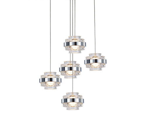 Основное фото Светильник подвесной Delight Collection MD22030002 MD22030002-5A chrome/clear: Купить в Интернет магазин освещения GCSVET.RU
