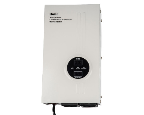 Основное фото Стабилизатор напряжения Uniel U-DTRS-1500W UL-00010578: Купить в Интернет магазин освещения GCSVET.RU