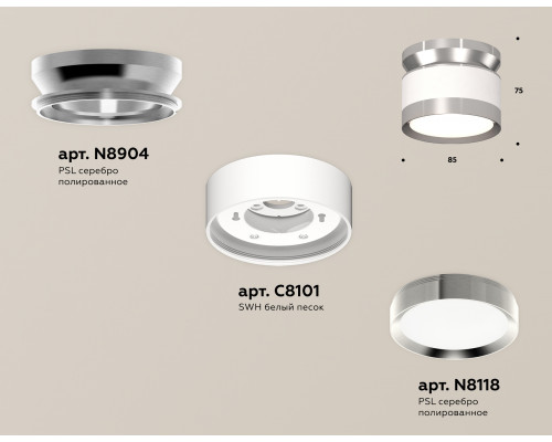 Дополнительное фото Светильник потолочный Ambrella Light Techno Spot XS8101055 (N8904, C8101, N8118): Купить в Интернет магазин освещения GCSVET.RU