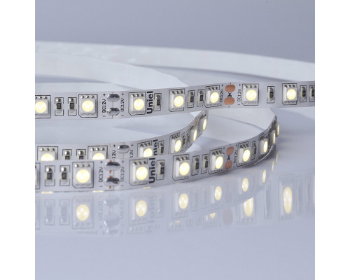 Основное фото Лента светодиодная Uniel ULS-M25-5050-60LED/m-10mm-IP20-DC12V-14,4W/m-5M-4000K PROFI катушка в герметичной упаковке: Купить в Интернет магазин освещения GCSVET.RU
