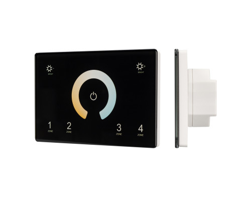 Основное фото Панель Arlight Sens Smart-P81-Mix Black (230V, 4 зоны, 2.4G) 028401: Купить в Интернет магазин освещения GCSVET.RU
