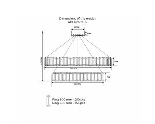 Дополнительное фото Люстра подвесная LED Aployt Nicoletta APL.026.13.85: Купить в Интернет магазин освещения GCSVET.RU