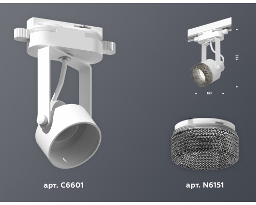 Дополнительное фото Светильник трековый (однофазный) Ambrella Light Track System XT6601061 (C6601, N6151): Купить в Интернет магазин освещения GCSVET.RU