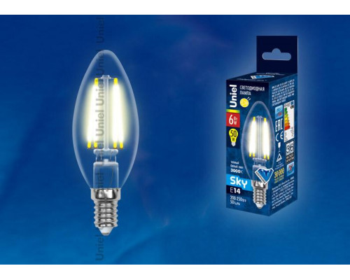 Дополнительное фото Светодиодная лампа Gauss E14 5W 4100K прозрачная 103801205: Купить в Интернет магазин освещения GCSVET.RU