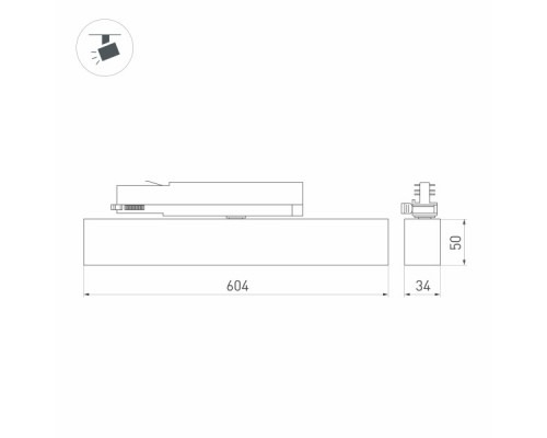 Дополнительное фото Светильник трековый ArlightLGD-Flat-4TR-S605-25W Day4000 033697(1): Купить в Интернет магазин освещения GCSVET.RU