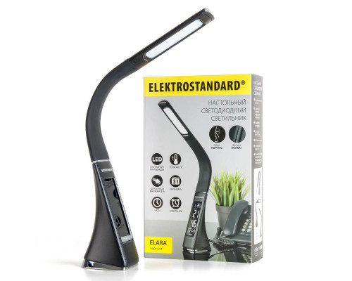 Дополнительное фото Настольная лампа Elektrostandard Elara черный 4690389102356: Купить в Интернет магазин освещения GCSVET.RU