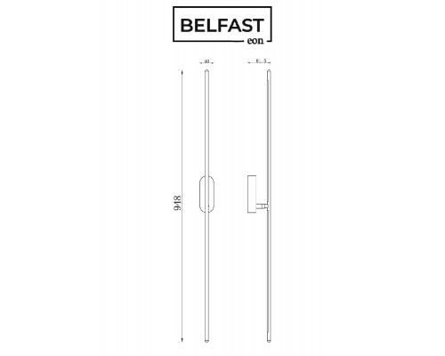 Дополнительное фото Светильник настенный Belfast Skipton 85001-1W-L BL: Купить в Интернет магазин освещения GCSVET.RU