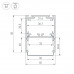 Дополнительное фото Алюминиевый профиль Arlight SL-LINE-4050-3L-2000 ANOD BLACK 044670: Купить в Интернет магазин освещения GCSVET.RU