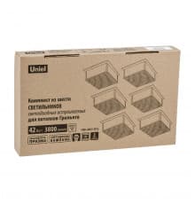 Светильник встраиваемый Uniel ULP-0808 42W/4000К IP40 GRILYATO BLACK KIT06 UL-00011061