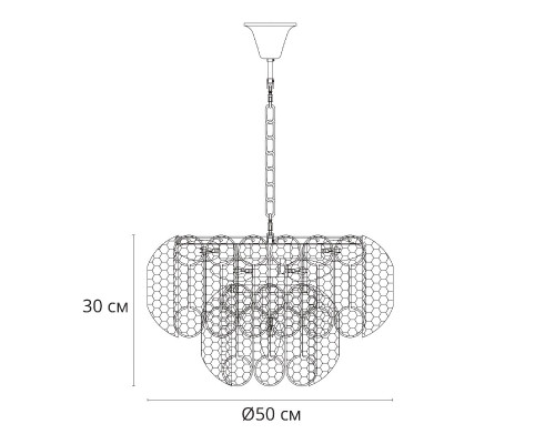 Дополнительное фото Люстра подвесная Arte Lamp Evelyn A4073LM-7PB: Купить в Интернет магазин освещения GCSVET.RU