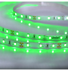 Лента светодиодная Uniel ULS-M11-2835-60LED/m-8mm-IP20-DC12V-4,8W/m-5M-GREEN PROFI катушка в герметичной упаковке