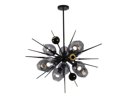 Основное фото Люстра потолочная Delight Collection Burst 9720P-10S black/smoky: Купить в Интернет магазин освещения GCSVET.RU
