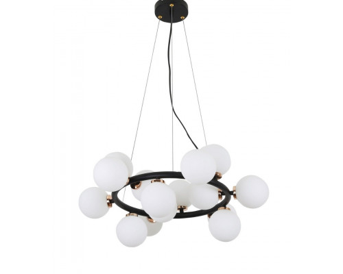Основное фото Подвесная люстра Lumina Deco Marsiada LDP 6033-15 BK+MD: Купить в Интернет магазин освещения GCSVET.RU
