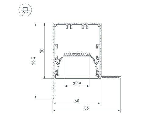 Дополнительное фото Профиль Arlight SL-LINIA 027162: Купить в Интернет магазин освещения GCSVET.RU